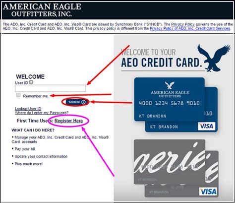 Late Fee. Up to $38. Up to $38. As you can see, American Eagle Outfitters (AEO) has 2 credit cards: the AEO Connected ® Credit Card and the AEO Connected ® Visa ® Credit Card, both issued by Synchrony Bank. The main benefits are largely the same, except the Visa distinction allows that version of the card to be used anywhere …